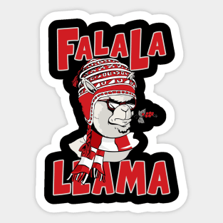 Fa La La Llama Alpaca Christmas Sticker